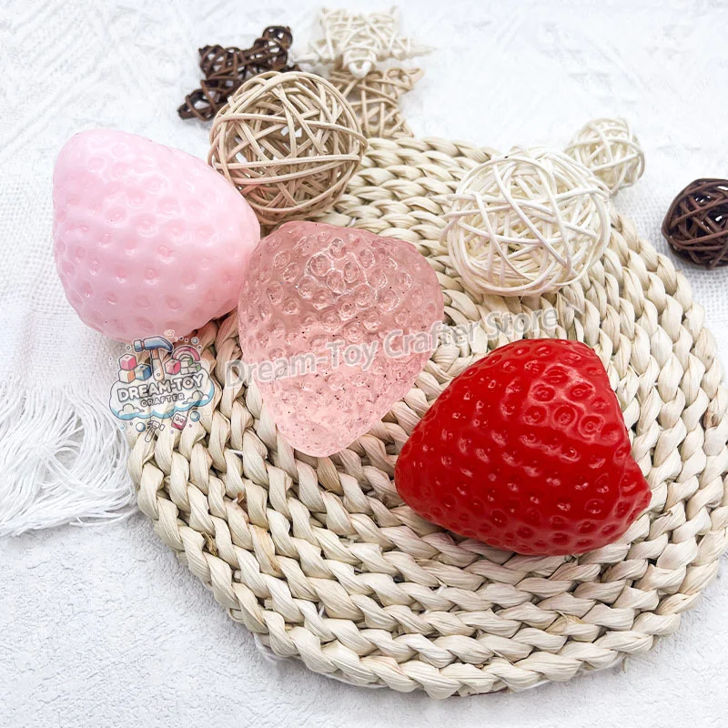 Taba Squishy Table Big Strawberry Squeeze Anti-Stresses Fidget Toys Soft Jelly Feel Stress Relief Decompression Toy for Anxiety