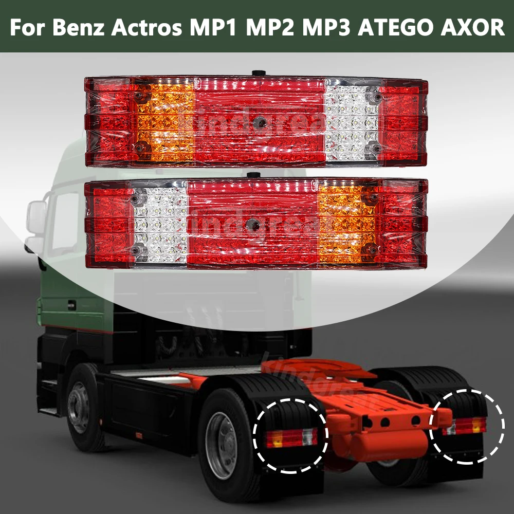 1PCS LED 24V Truck Tail Light Trailer Rear Lamp For Mercedes-Benz Actros MP1 MP2 MP3 MP4 OE:0015406270 0015406370