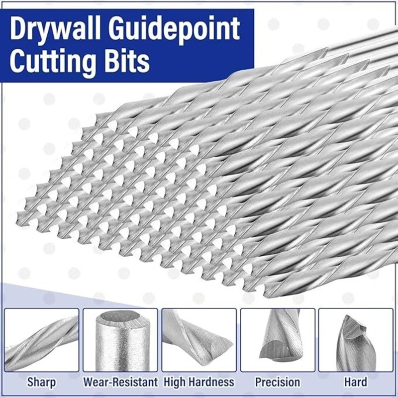 Comprehensive 50Pieces 1/8Inch Drill Bit Set for Woodworking Tasks Tool 517A