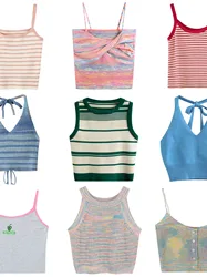 Sweet And Spicy Style Women's Tank Top Backless Vest Summer New Arrival PAIXIANG Brand Fashionable Short Length Color