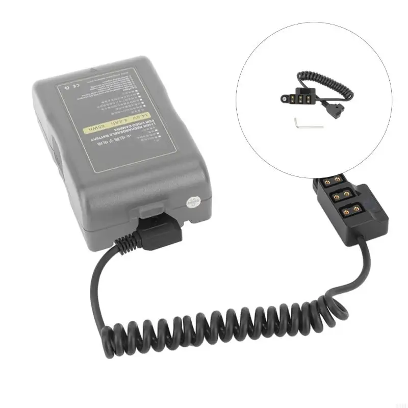 Heavy Duty V Lock Battery Splitter Cable Cord With Digital Voltages Display For Simultaneous Device Charging 83CF
