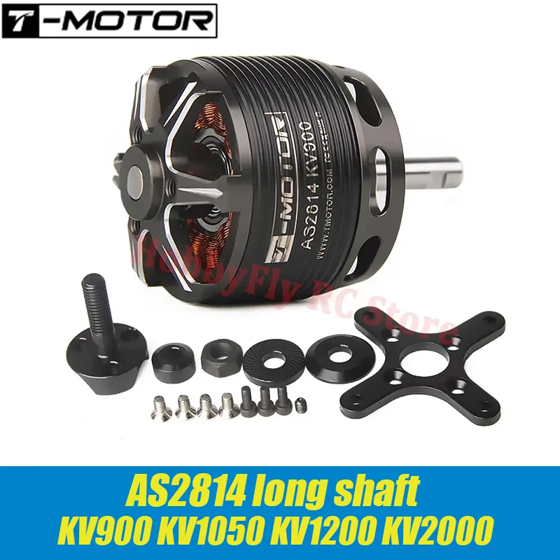 T-Motor AS2814 AS 2814 Long Shaft Brushless Motor KV900 KV1050 KV1200 KV2000 3-4S For 20-30E 3D and F3A