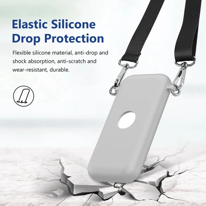 For Apple Vision Pro Power Bank Case Silicone Convenient Diagonal Cross Anti-Scratch Anti-Scuff All-Inclusive Case, Durable A