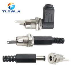 10PCS (5Pairs) Male DC Power Plug Angle 90 degree L Shaped plastic+Female Metal Panel Mount Socket Jack Plug DC Connector