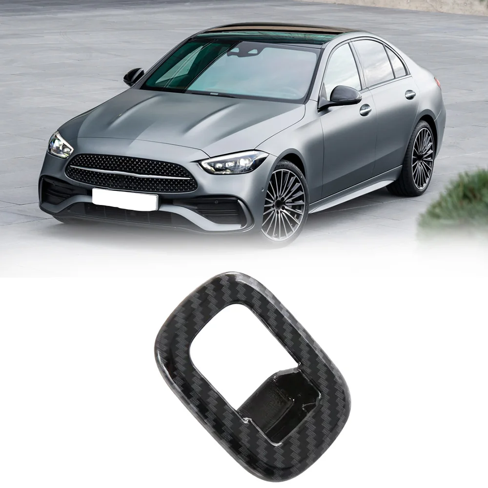 For - C-Class W206 C260 2022 Car Interior Sticker Rear Trunk Switch Decorative Cover Carbon Fiber