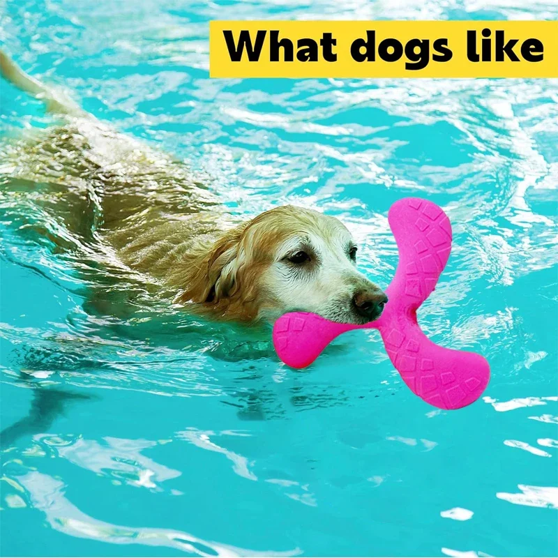 Flying Discs Dog Training Toy Swimming Pool Floating Dog Interactive Toys Puller Resistant Chewing for Small Medium Dogs