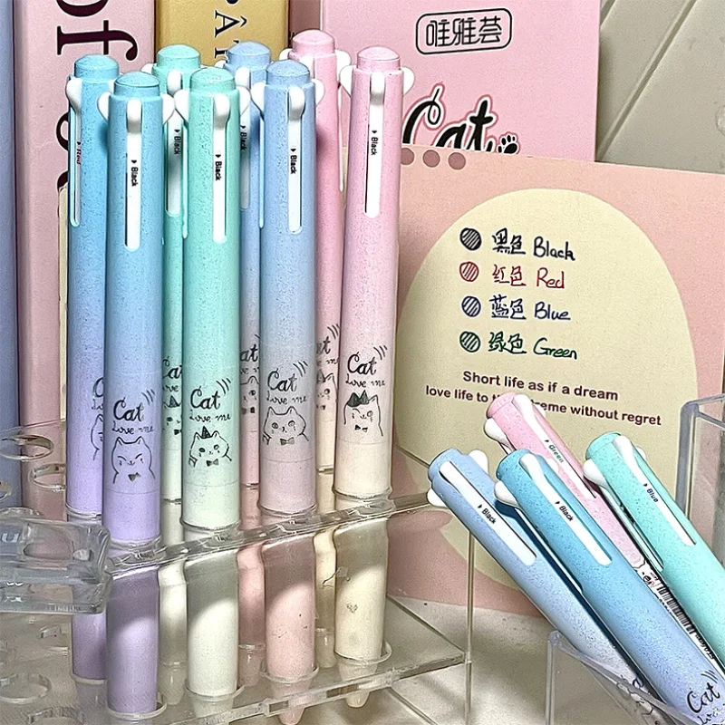 4 قطعة متعدد الألوان هلام مجموعة أقلام عالية الجمالية اللون يده 0.5 مللي متر القلم طالب التجفيف السريع قلم محايد اللون طالب القرطاسية #1