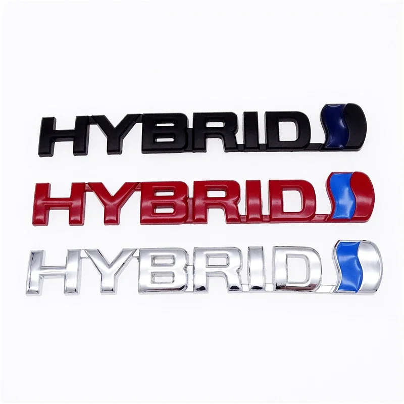 3D Metal HYBRID Logo Badge Sticker Auto Refit Decal for Toyota Prius Camry Crown Auris RAV4 Prado Exterior Styling Accessories