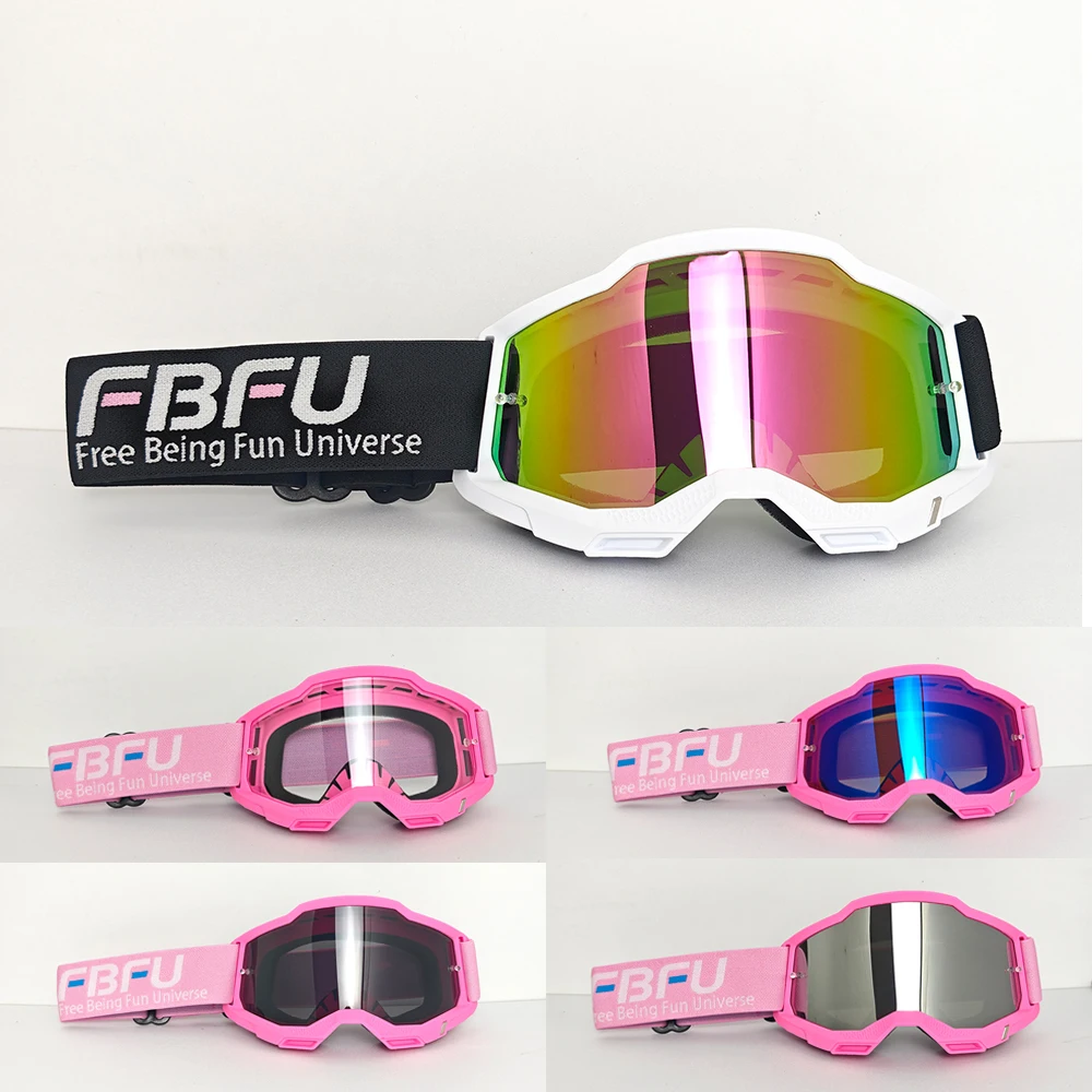 

2025 FBFU Лыжные внедорожные мотоциклетные очки HD с линзами, защитные, ветрозащитные, пескозащитные, дышащие на весь день, для мужчин и женщин