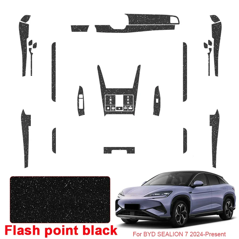 

Автомобильная карбоновая внутренняя наклейка, подъемная оконная панель, наклейка, защитная пленка для внутренней двери, аксессуар для BYD SEALION 7 2024-Present