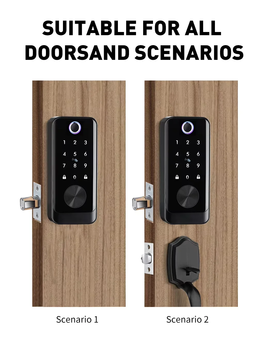 サテンニッケル仕上げのTuya Wifiスマートホームアプリ - Smart Lock Deadbolt Keypad Bluetooth のレビューと価格