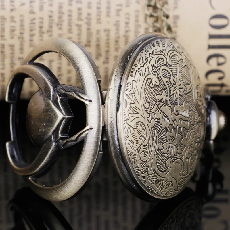 العتيقة خمر الجوف Steampunk ساعات الجيب الكوارتز النساء سلسلة رجالية الساعات هدايا للأطفال ساعة Relojes دي Bolsillo