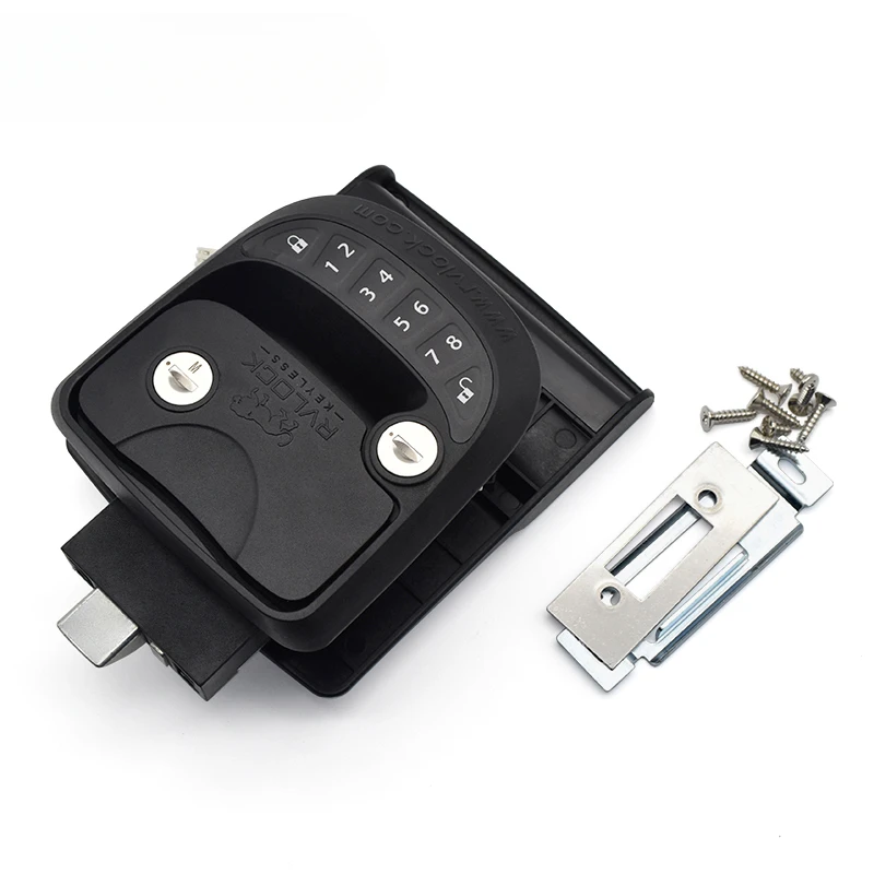 XK159 Keyless Digital Caravan RV Entry Door Lock Handle with Camper Trailer Wireless ControlDoor Lock Latch Handle