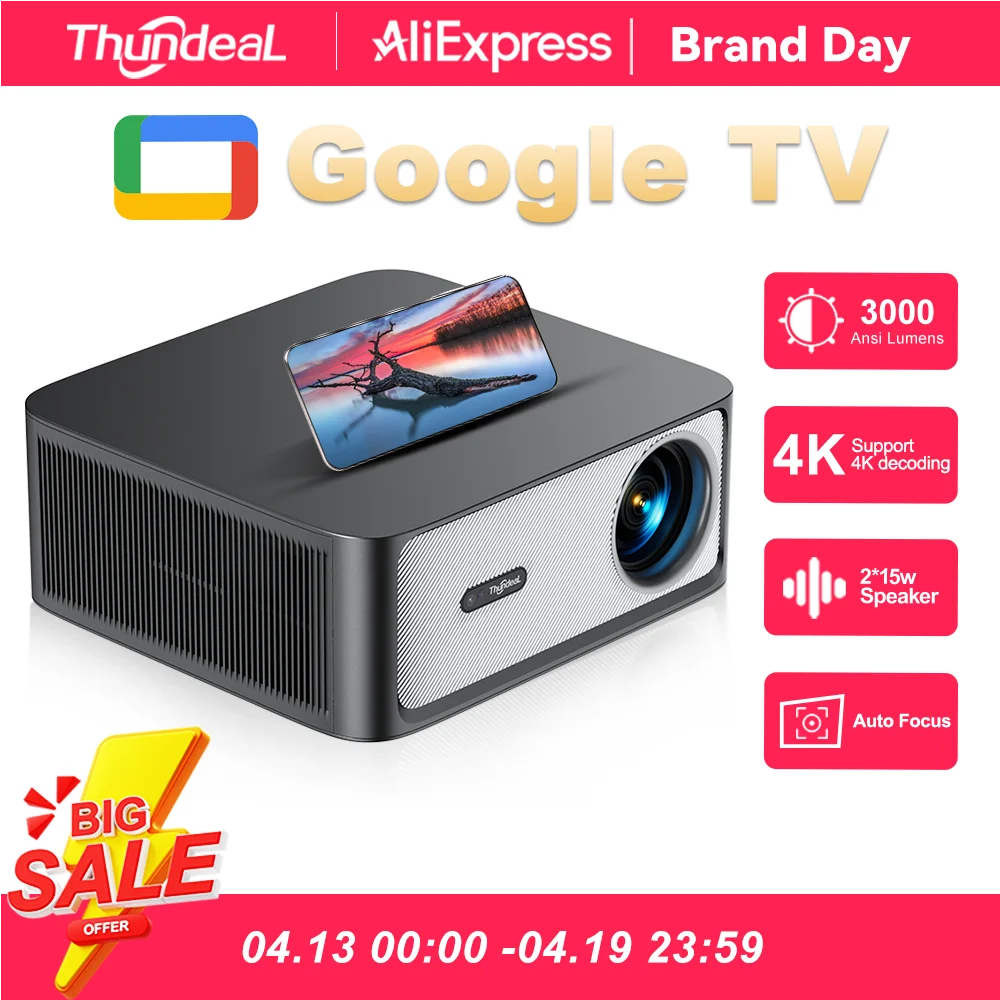 ThundeaL TD98Pro ATV Full HD 1080P Projector TD98 Pro Google Official Android TV ATV 4K Video WiFi Theater Cinema Beam Projector