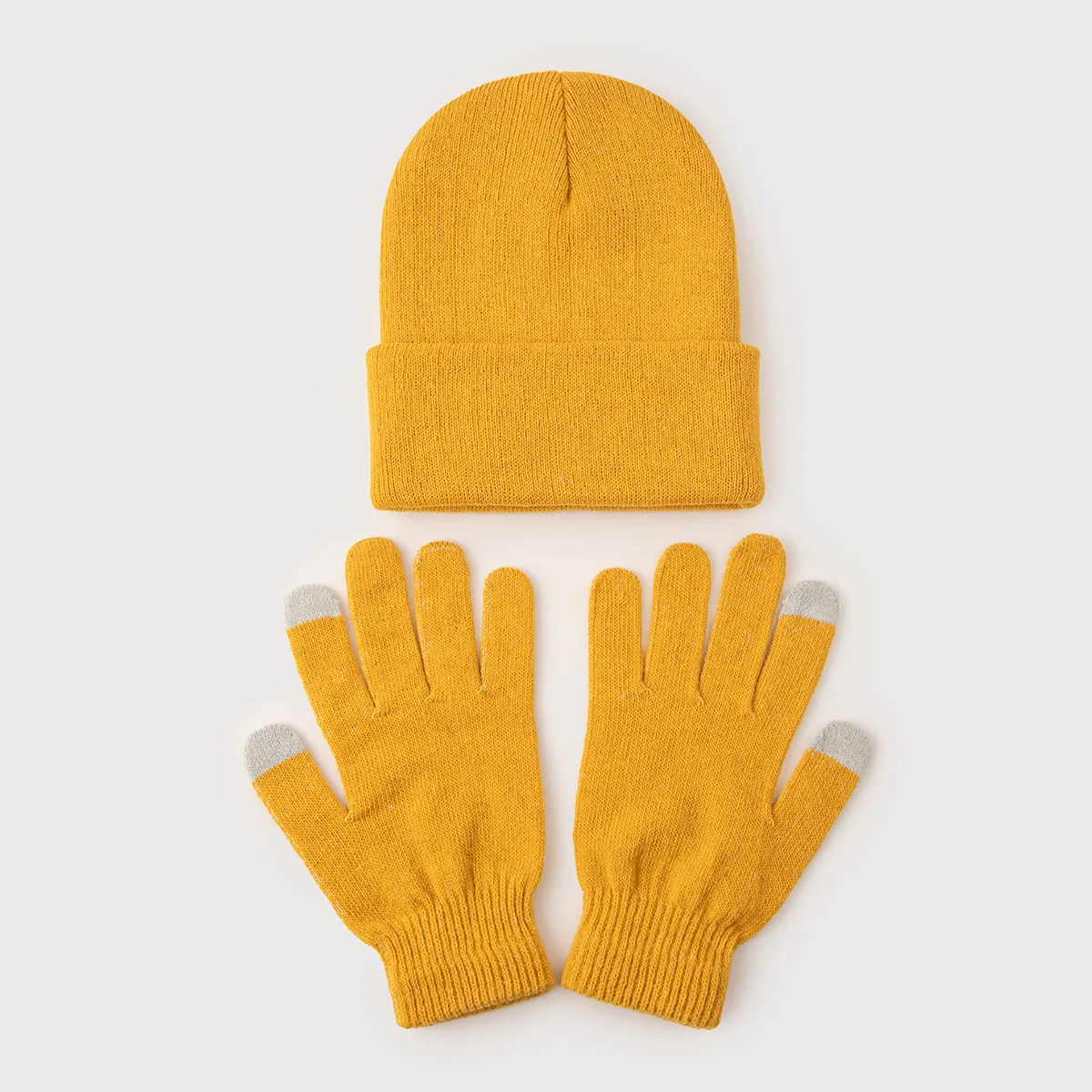 3Pcs Winter Warm Velvet Hat With Gloves Winter Hats Knit Cap Men And Women Velvet Hat Coral Fleece Scarf Outdoor Riding Cap #4