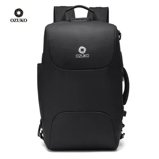 OZUKO Rucksack Männer 15,6 Zoll Laptop Wasserabweisende Schultasche für Teenager Casual Student Rucksäcke Männliche Reise Mochila Mode – Detail 4