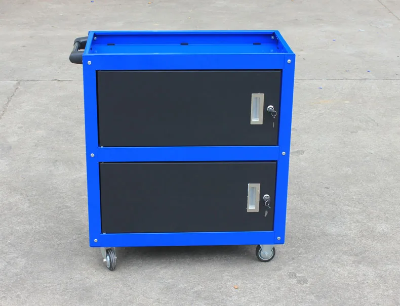 Three-layer tool cart workshop tool storage closed portable trolley