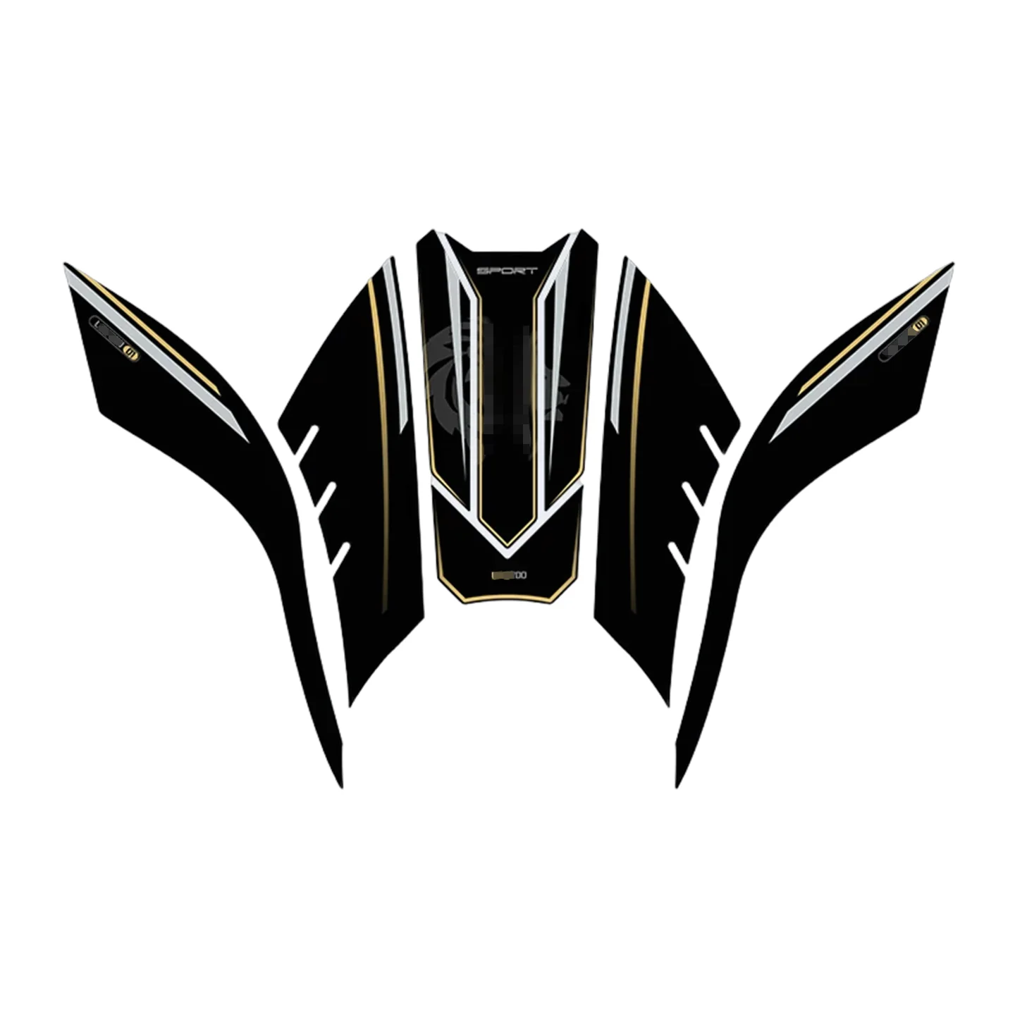 For BENDA LFC700 Fuel Tank Stickers Fishbone Stickers Anti Slip Stickers Decorative Protective Stickers Modified Accessories