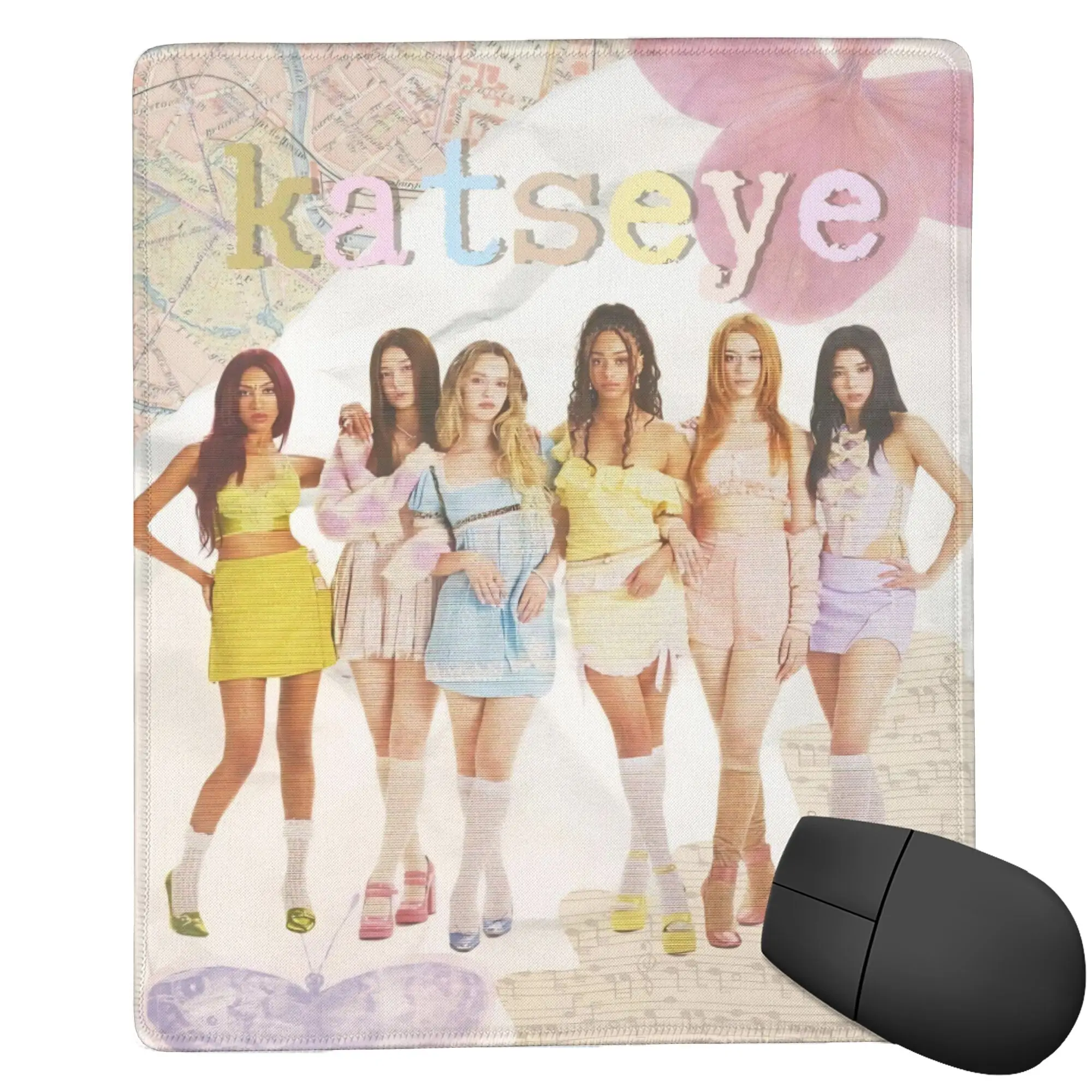 

Katseye Kpop Girl Gaming Mouse Pad PC Mouse Mat Waterproof Mousepad for Computer