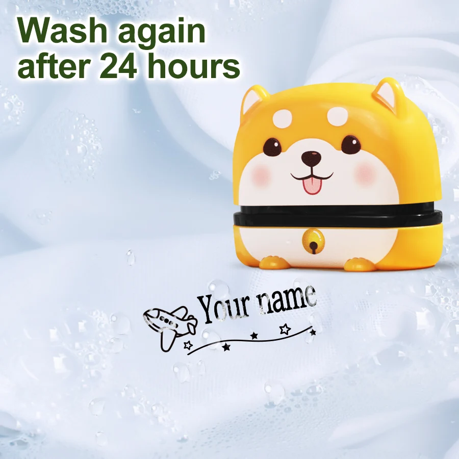 ตราประทับชื่อน่ารักแบบกำหนดเอง - ใช้ซ้ำได้สำหรับชุดเด็กอ่อนและกระเป๋าใส่อาหารกลางวัน, หมึกแห้งเร็วปลอดสารพิษ, พร้อมเป็นของขวัญสำหรับอุปกรณ์การเรียน