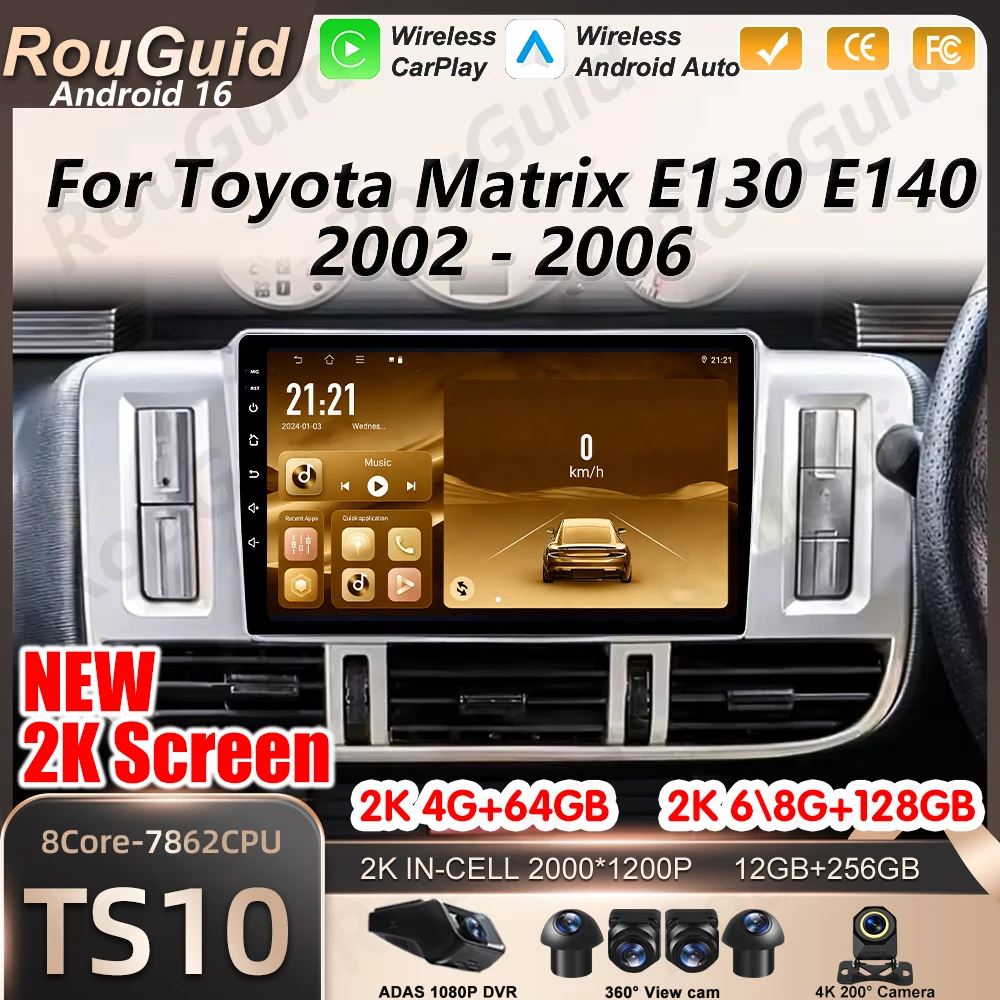 Carplay Auto Car Radio For Nissan X-Trail X Trail 1 T30 2000 2001 2002 2008 2009 Multimedia Player Android Screen GPS Navigation