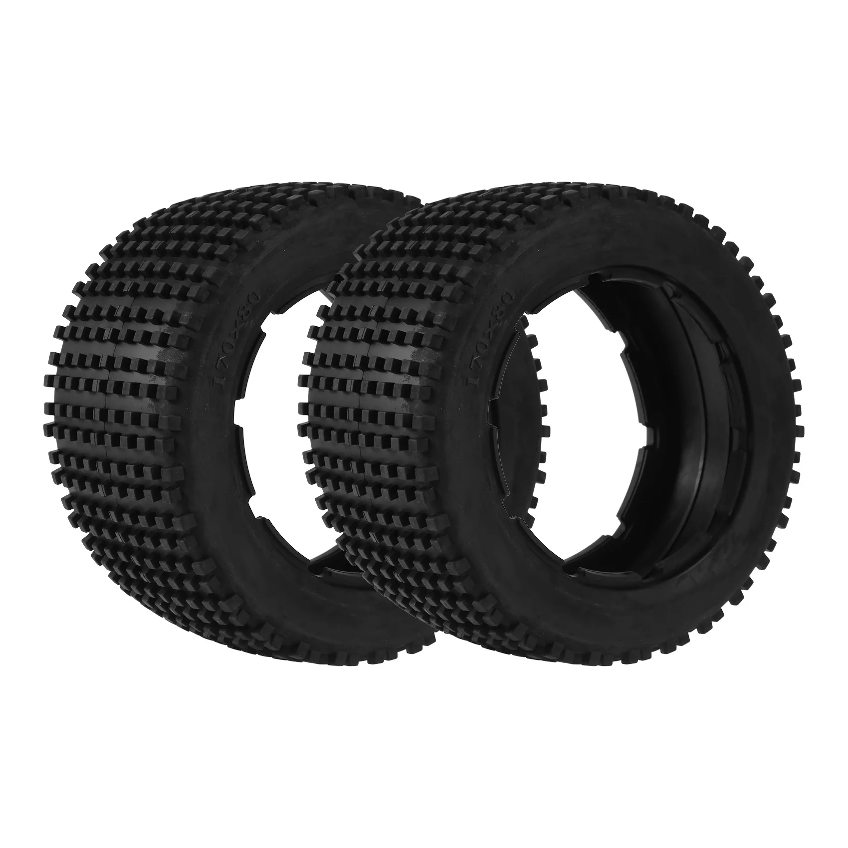 Off-Road Rear Tyres Thicken Skin Set for 1/5 HPI ROFUN BAHA ROVAN KM Baja 5B Truck Spare Toys Parts