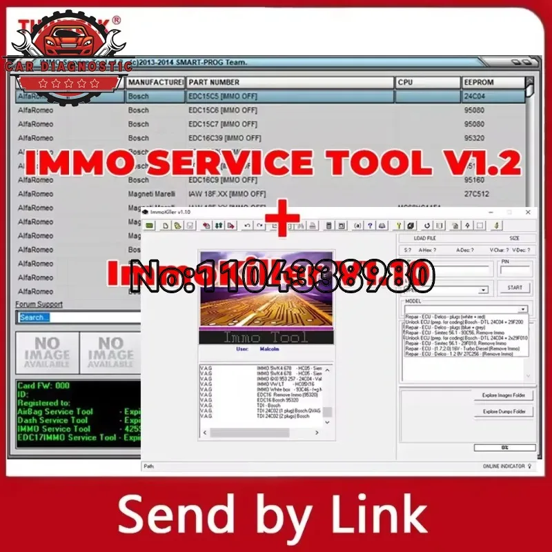 NEW 2026 Hot selling ImmoKiller V1.10 New IMMO Off Software v1.1 ECU Programmer IMMO SERVICE TOOL V1.2 Immo Off Software 2 in 1