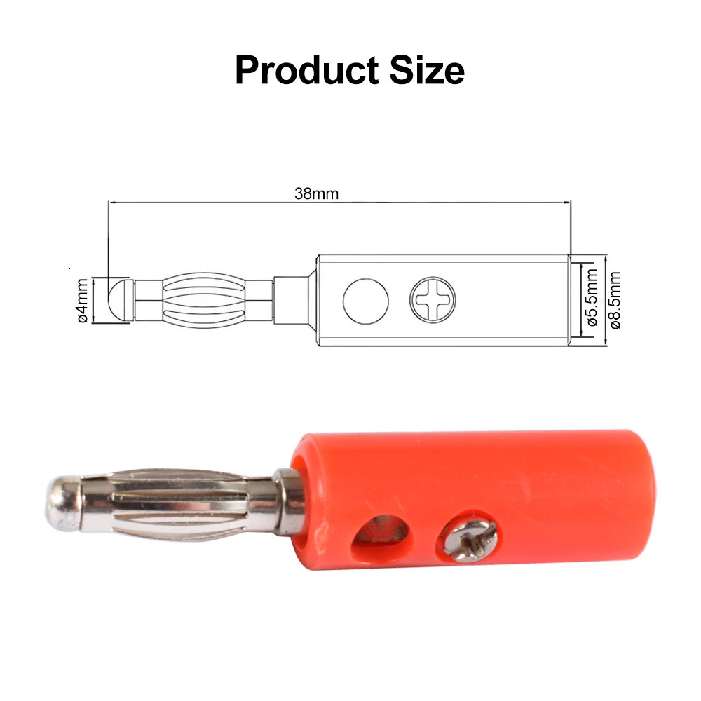 ​9IMOD 10PCS Banana Plug 4MM Banana Plug Connector Test Plug Lantern Plug For Audio Video Speaker Cable Adapter Terminal