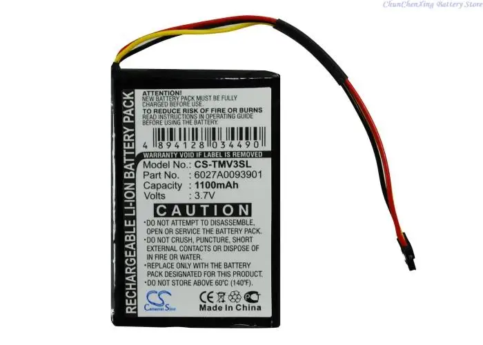 OrangeYu 1100mAh GPS Navigator Battery 6027A0093901 for TomTom 4EM0.001.01, N14644, V3, XL IQ