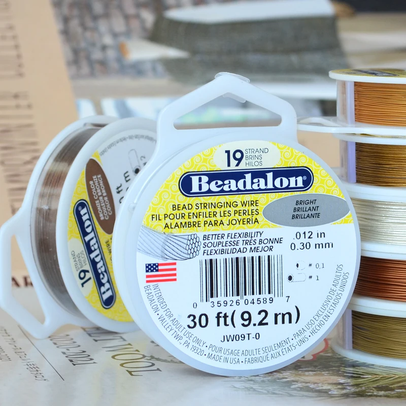 Original Beadalon Jewelry Beading Steel Wire 19 Strand American Made for DIY Sewing Accessories And Button Materials
