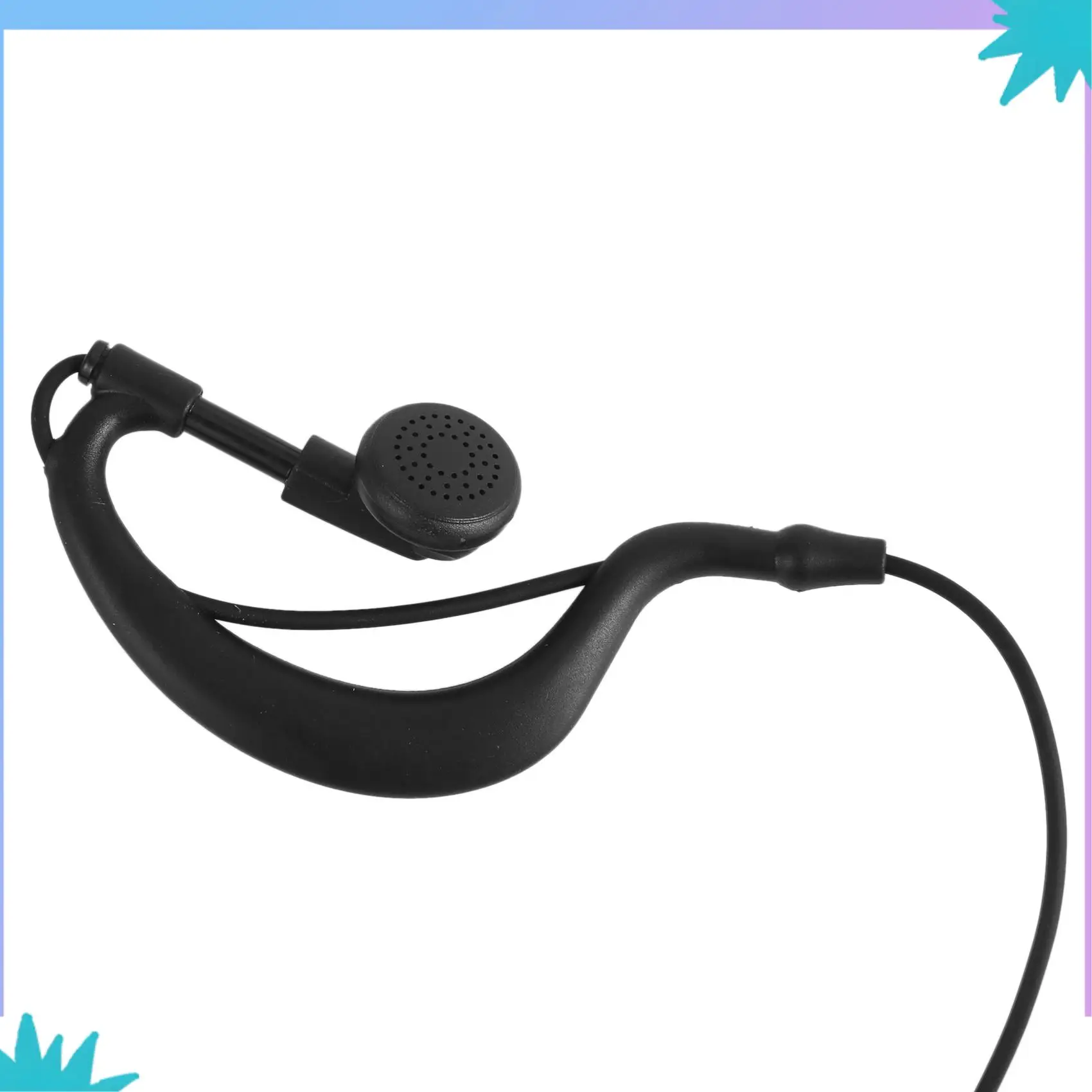ABZW 3X 2 Pin G Shape Headset Earpiece Mic For Two Way Radio Security Walkie Talkie Radio For Kenwood BAOFENG