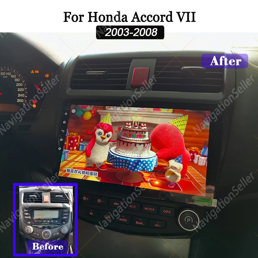 

For Honda Accord 2003 - 2008 Touch Screen Carplay Android Auto Multimedia Head Unit Autoradio Stereo Navigation Gps Screen Wifi