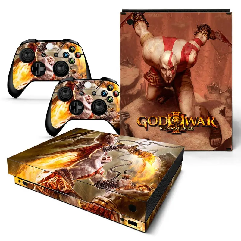 GOD OF WAR Game Full Cover Skin Console & Controller Decal Stickers for Xbox One X Skin Stickers Vinyl