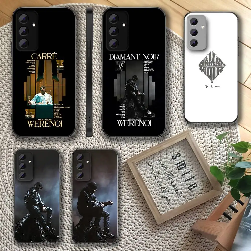 

W-Werenoi Diamant Noir Phone Case For Samsung S 25,24,23,22,30,21,10,9,Ultra,Plus,Lite,FE,4,5 G Soft Black Case