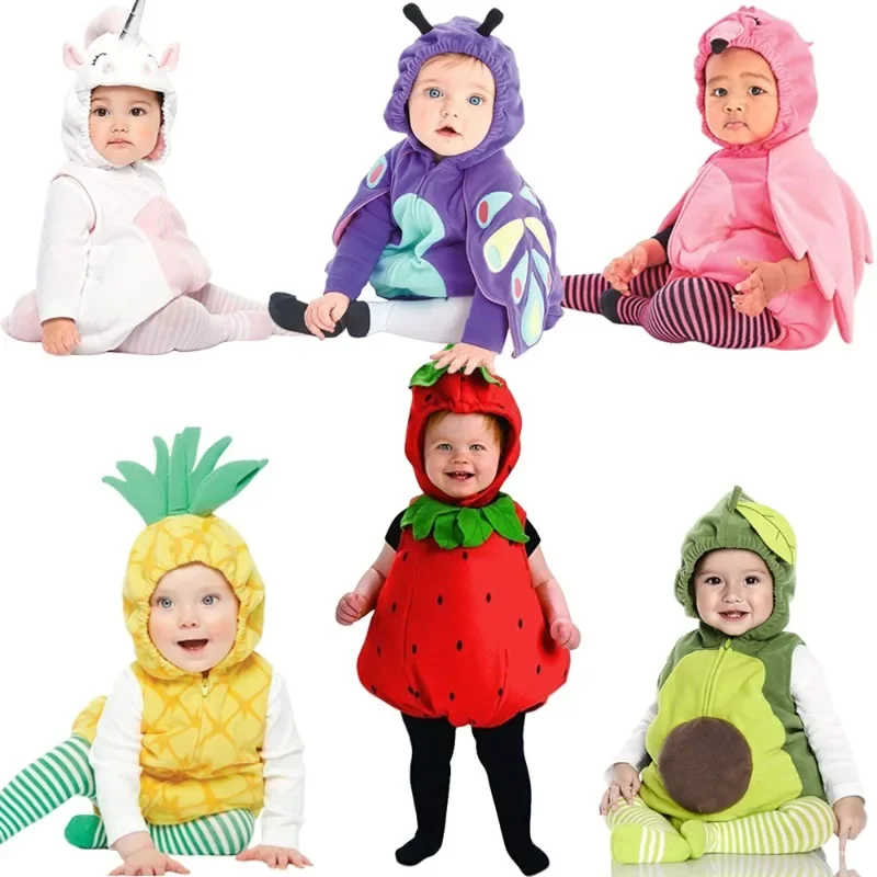 Baby's Sets Boy Girl Clothes Strawberry Butterfly Avocado Halloween Cosplay Costume Newborn Outfit Christmas Infant Clothing Set