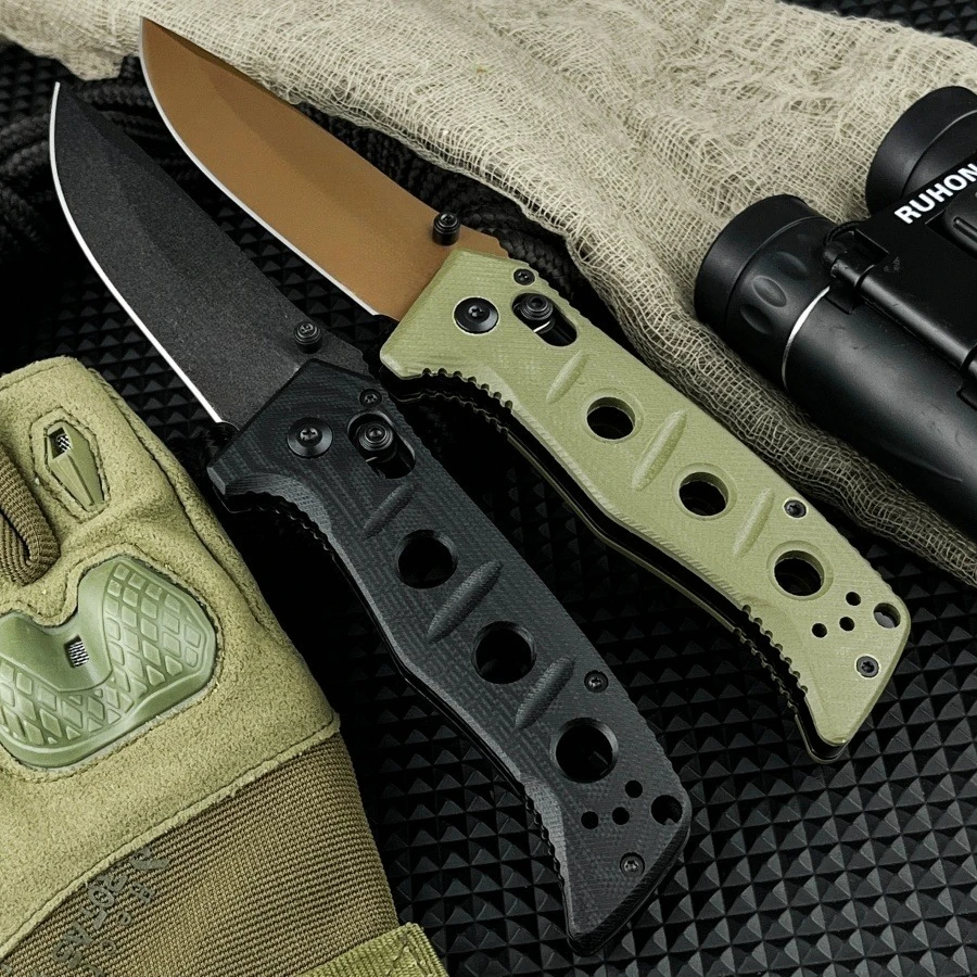 BM 273 سكين للفرد عالي الجودة D2 بليد G10 مقبض صعب للغاية وحاد للتخييم في الهواء الطلق سكين محمول سكين صيد