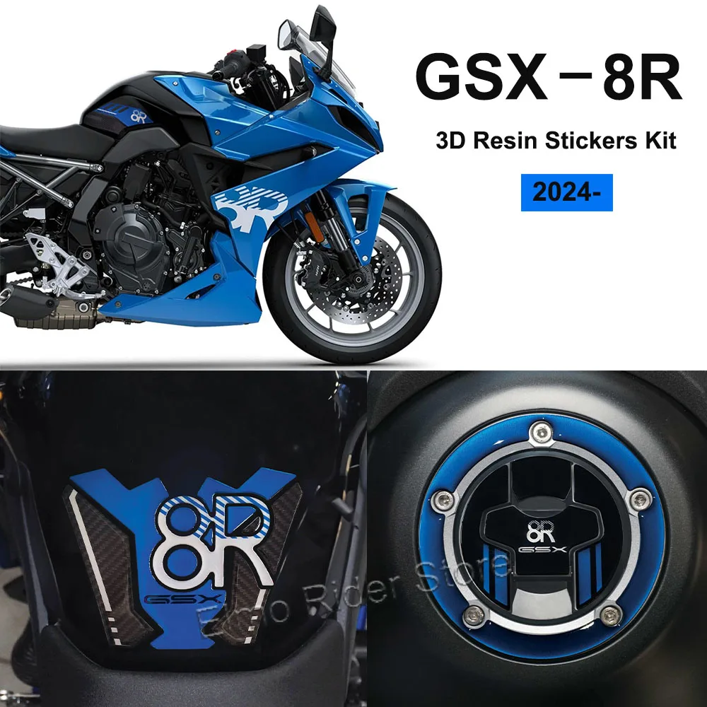 

Tank Pad Stickers Motorcycle 3D Resin Protection Stickers Kit Waterproof Anti-scratch Protector for Suzuki GSX 8R 2024