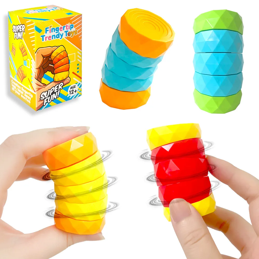 New Fingertip Magic Tower Stress Relieving Toy Puzzle Stacking Color Finger Twisting Tuo Stress Relieving Interactive Toy