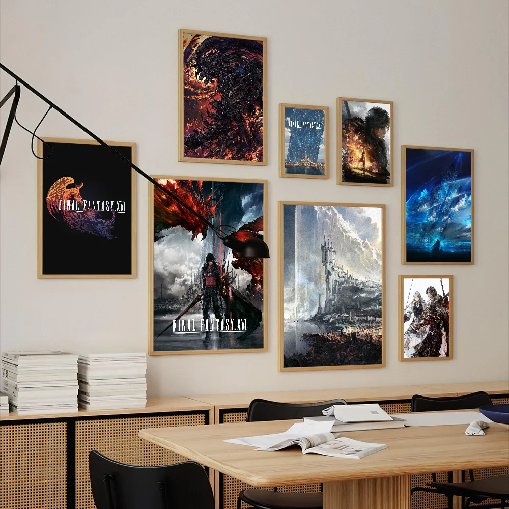 Game Final Fantasy 16 Poster Prints Wall Decals Sticker Pictures Living Room Home Decoration