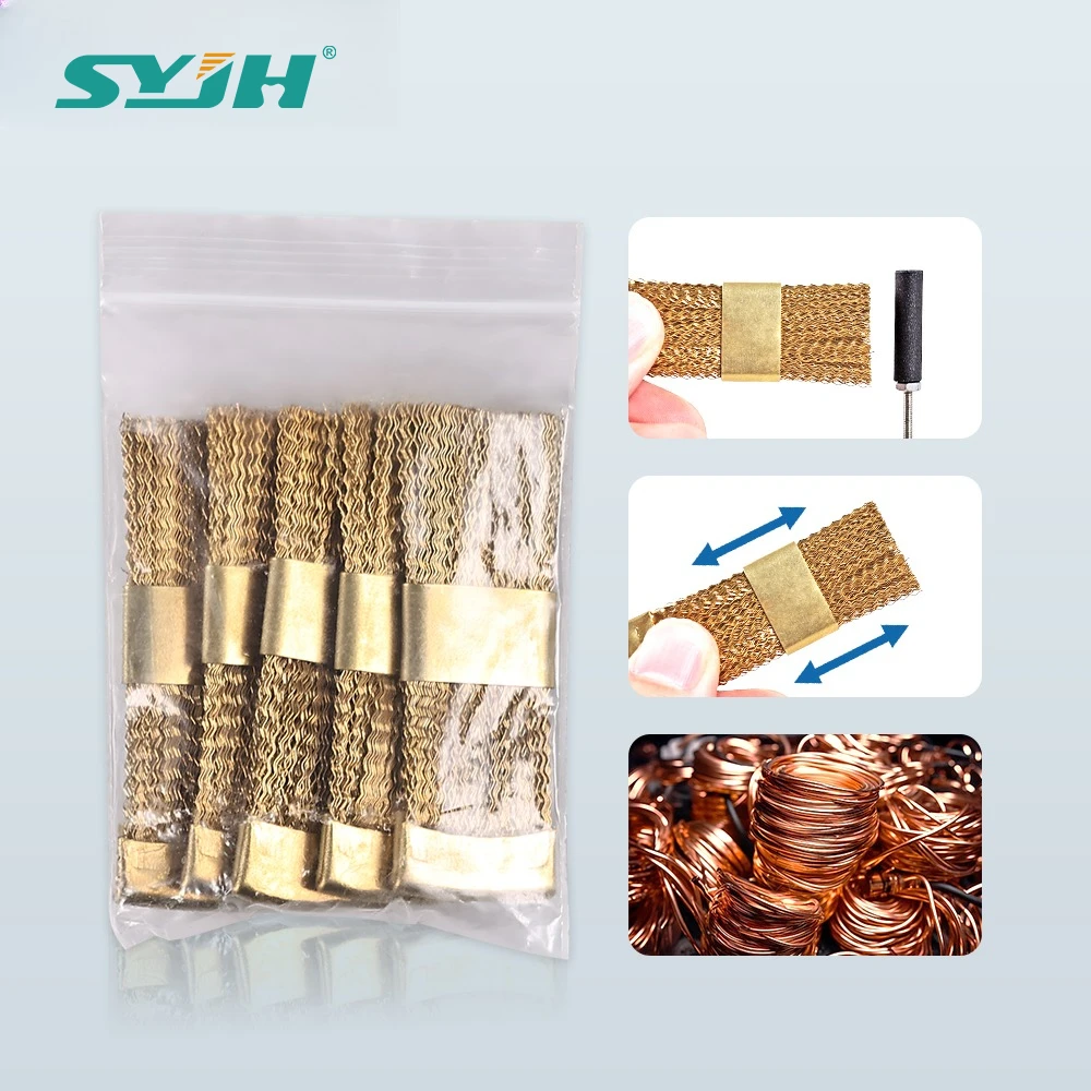 

5pcs Dental Bur Cleaning Brass Wire Brush Clean for Electric Manicure Drills Brusher Clean Tool File Wire Brushes Cleaning Tools