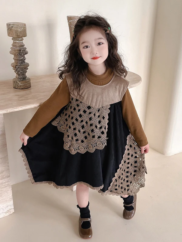 

Комплект из жилета и юбки с рюшами Princ Sle для девочек, весенний сезон, модный детский комплект из двух предметов