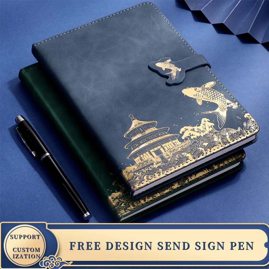 Notebook gift box set hot selling high-end customized gift for friends and family, including bookmarks and pens