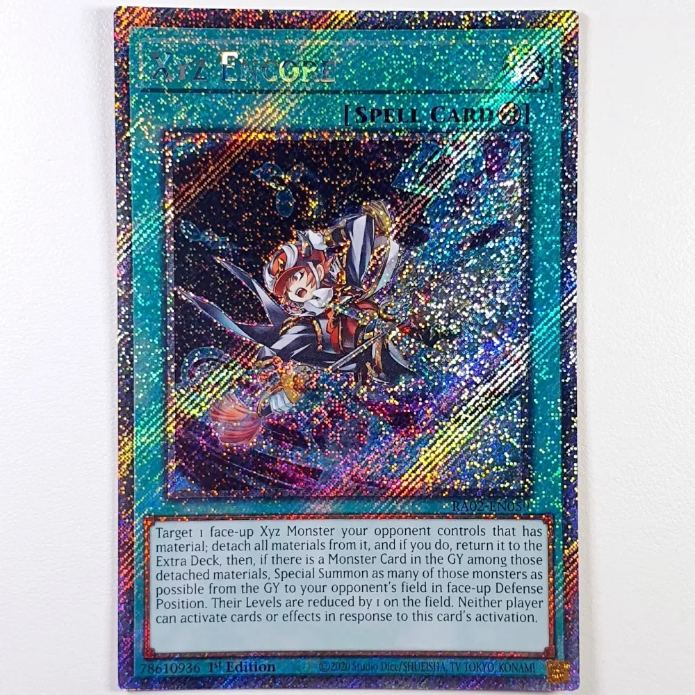 DIY Yu-Gi-Oh! English Version RA02-EN059 PSCR Xyz Encore Anime Peripheral Game Collection Card Holiday Gift