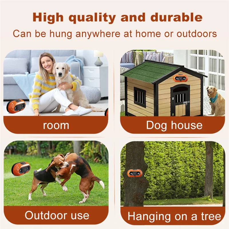 

SOFT-Ultrasonic Anti-Bark Device For Garden & Outdoor Use, Dog Training Barking Deterrent, Intelligent Noise Prevention