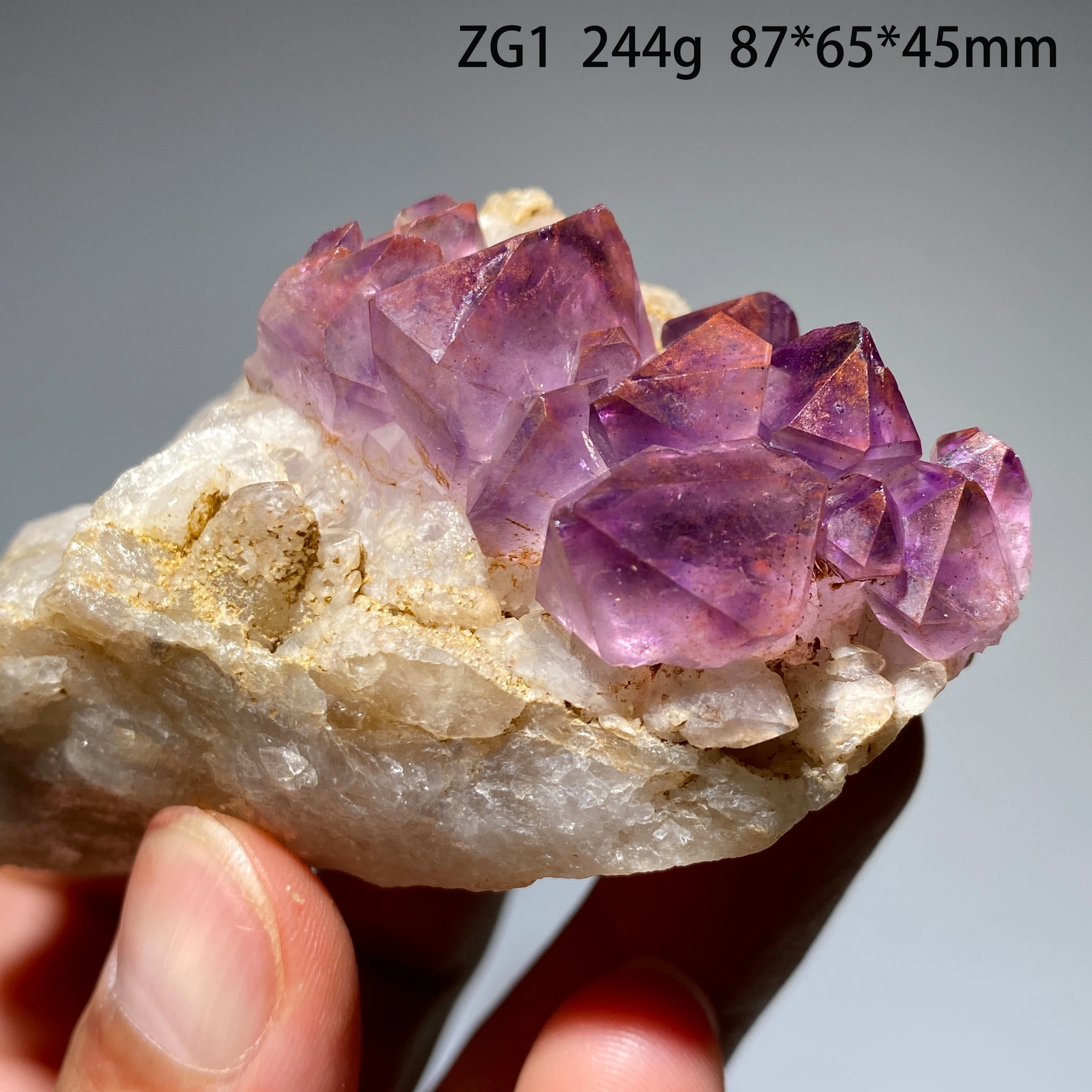 Natural Amethyst Skeletal Quartz Raw Crystal Mineral Specimen Reiki Healing Stone Home Desktop Ornament Collectible Gift