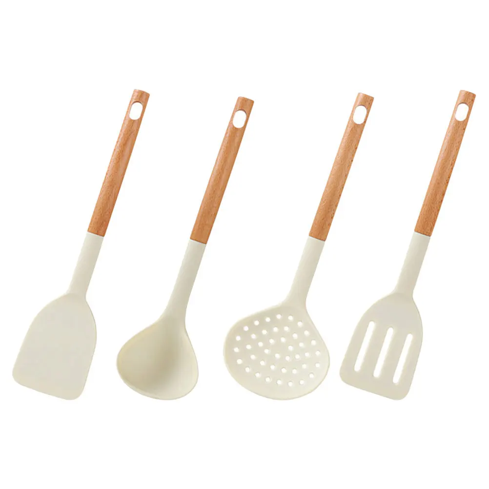 

Silicone Spatula Set Non-Stick Cooking Utensils 1Set Drain Water Keep Kitchenware Dry Healthier Long Service Life Perfect