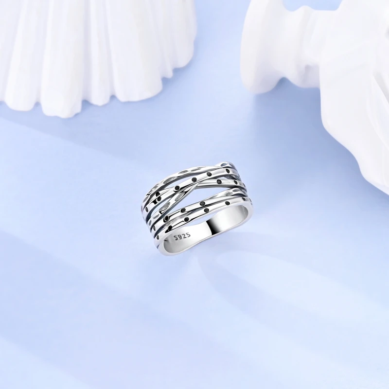 

Original 925 Sterling Silver Sparkling Twisted Black Zirconia Ring For Women Girls Jewelry Birthday Anniversary Gifts