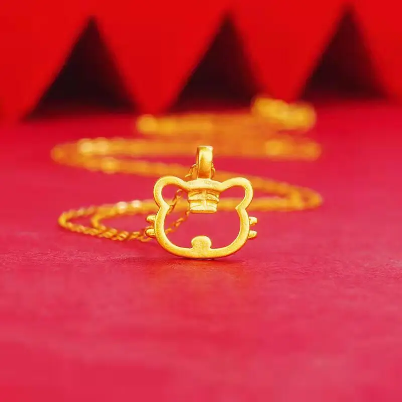 

New Fashion Simple Cute Tiger 925 Sterling Silver Jewelry Small Fresh And Lovely Temperament Clavicle Chain Necklaces TYB005