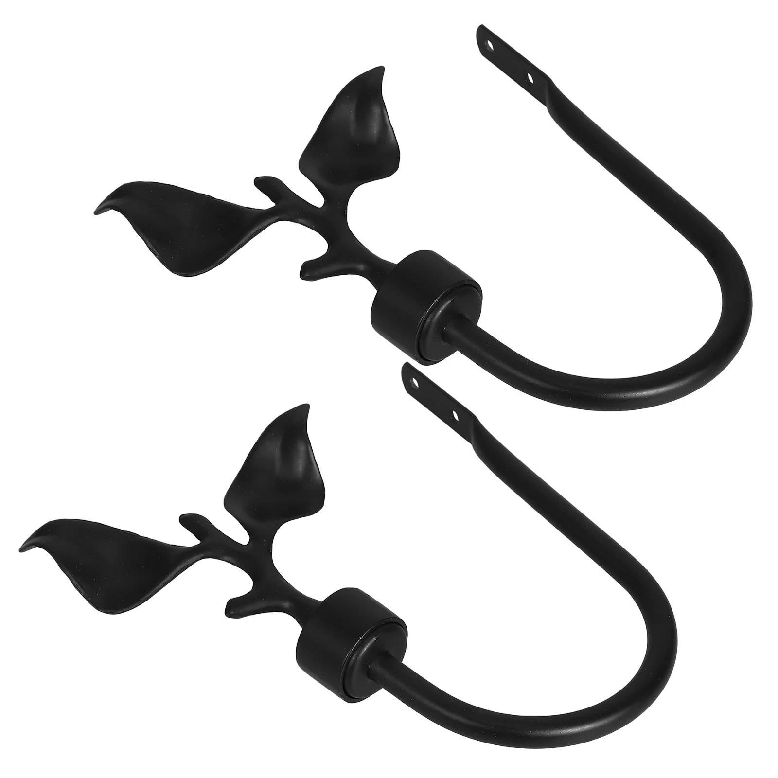 

2Pcs Modern Leaf Design Metal Curtain Holdbacks Wall Mount Drapery Accessories Curtain Holdbacks Wall Mount Drapery Hooks
