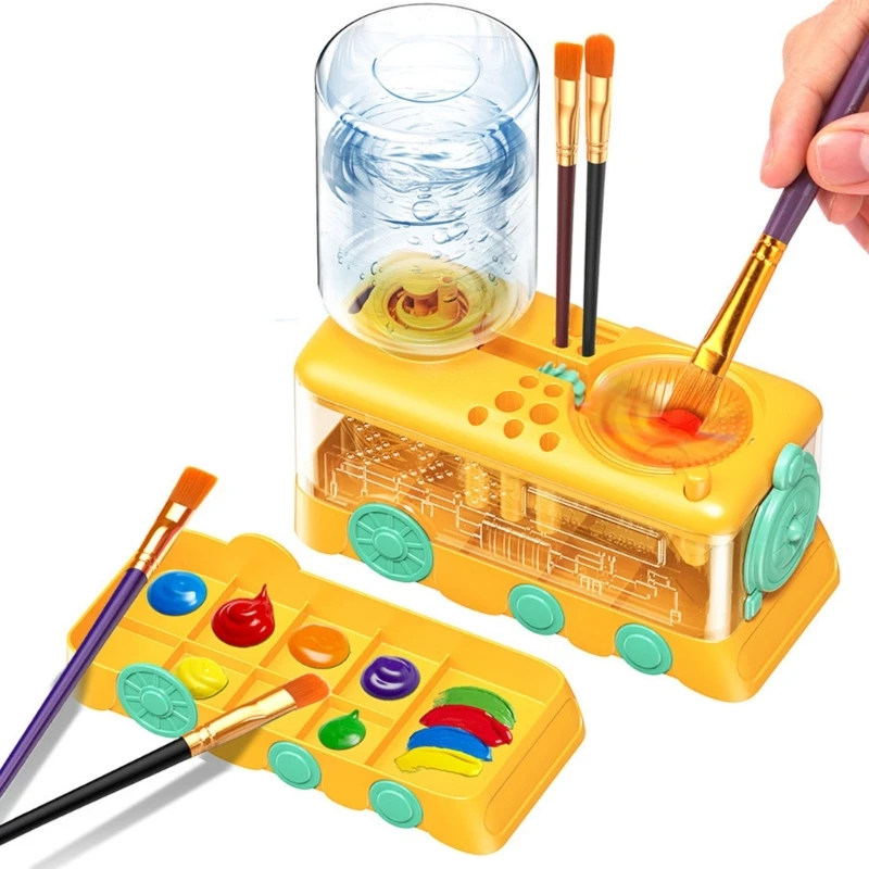  Automatic Brush Washer Brush Cleaning Artists Gift Set with Water Circulation